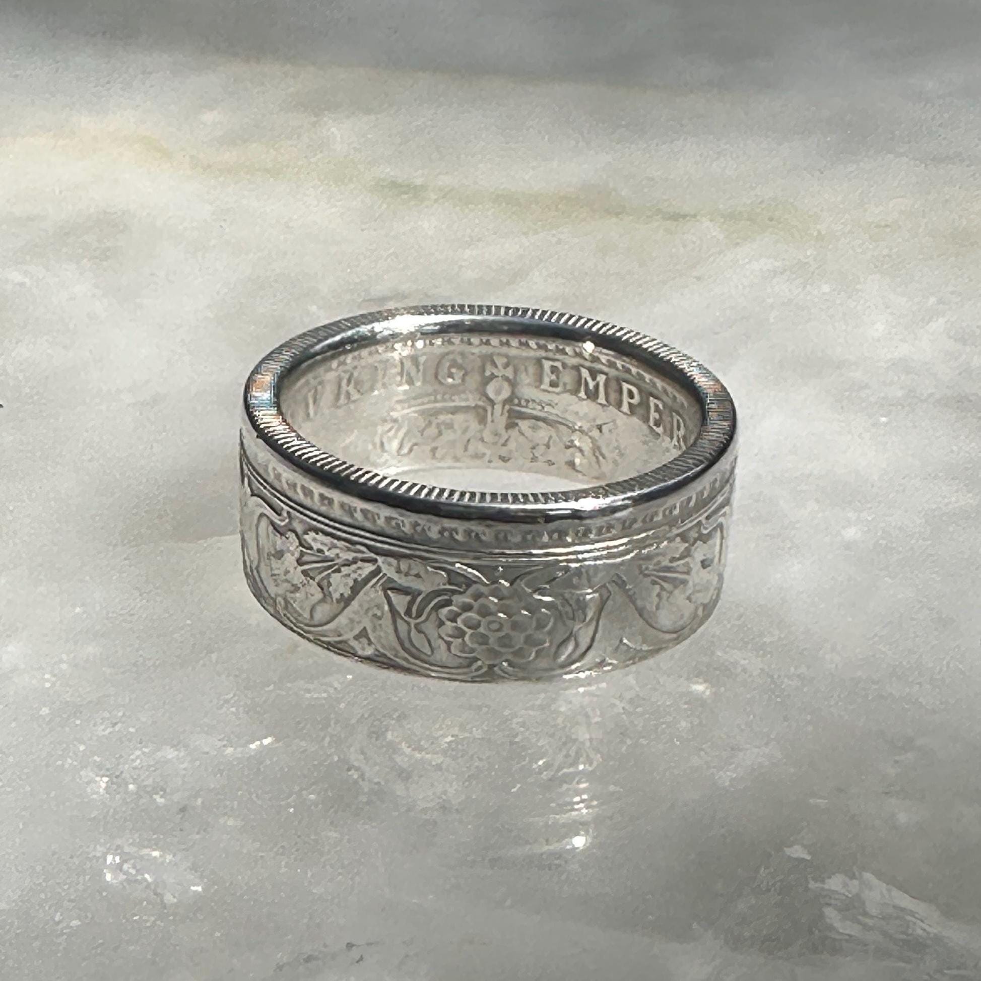 Silver Indian Rupee Coin Ring - Etsy