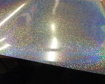 300m x 200mm T-Shirt Heat Press Transfer Vinyl Silver Holographic