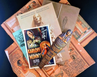 The Pharaoh's Curse Pack — ancient Egyptian mummy history — classic monster paper goods gift collection with Victorian short story anthology