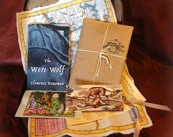 The Wolf Pack — hellhound and werewolf lore & more — supernatural history paper goods gift collection with "black dog" map of Great Britain