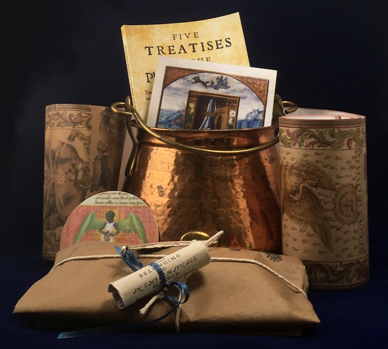 The Alchemy Pack artifacts of the quest for the Philosophers' Stone supernatural history paper goods gift collection with Ripley Scroll image 1