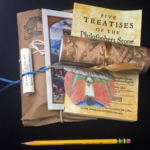 The Alchemy Pack artifacts of the quest for the Philosophers' Stone supernatural history paper goods gift collection with Ripley Scroll image 7