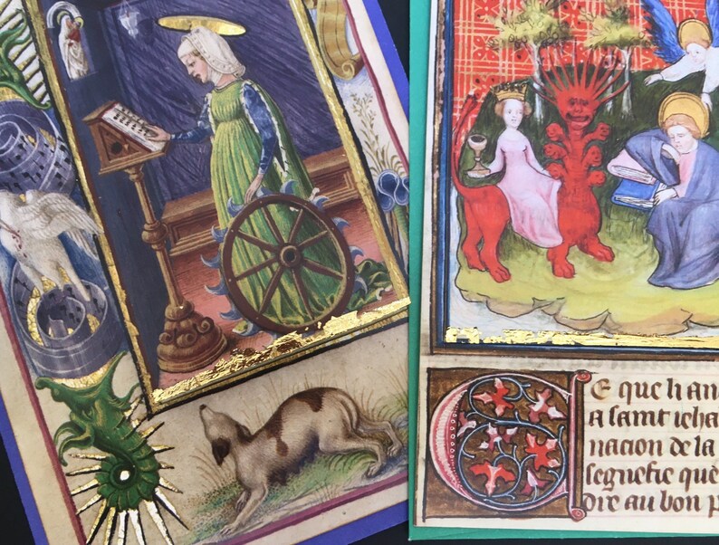 Medieval Manuscript Illuminations Greeting Cards Set of 3 image 7