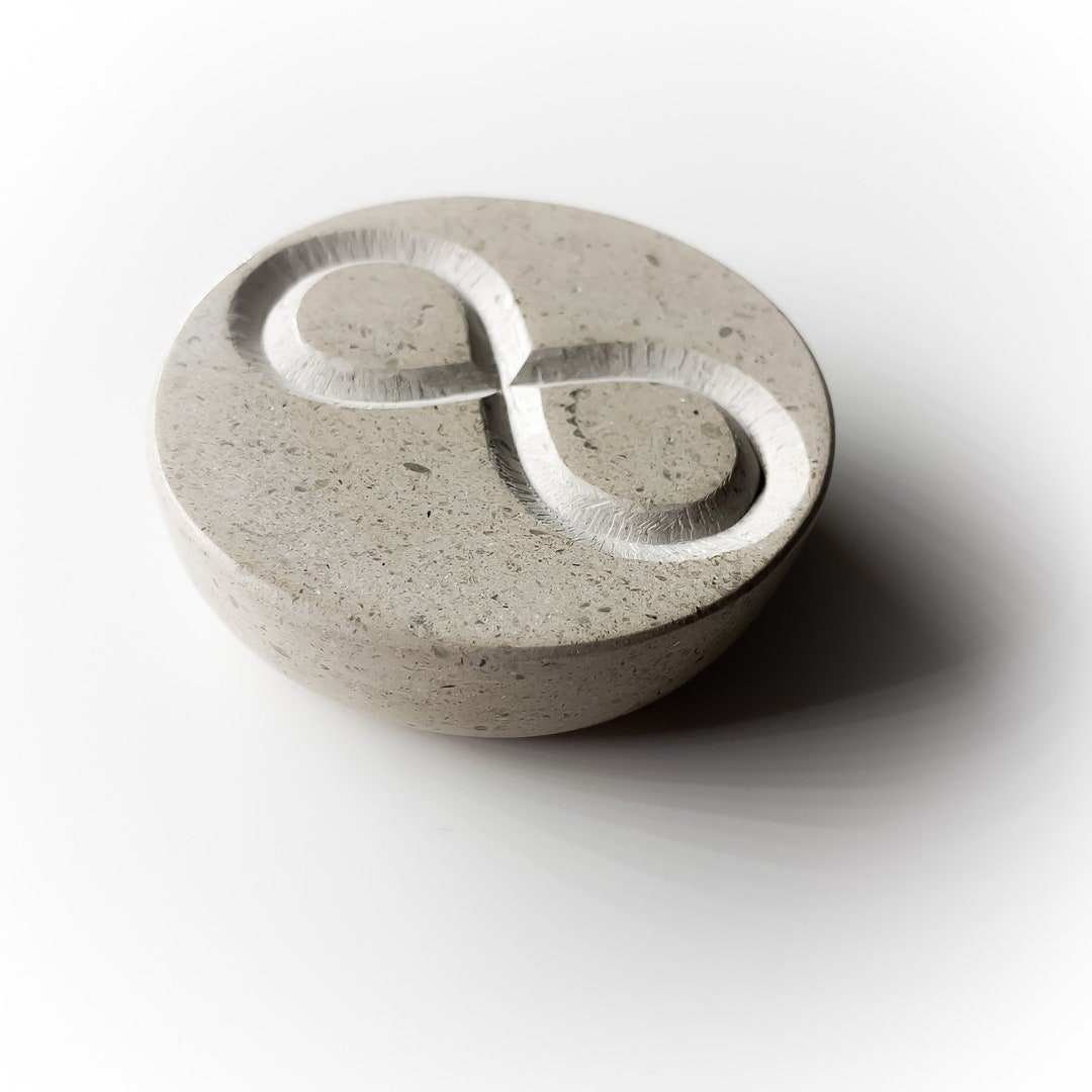 Infinity Symbol Engraved in Natural Stone Etsy