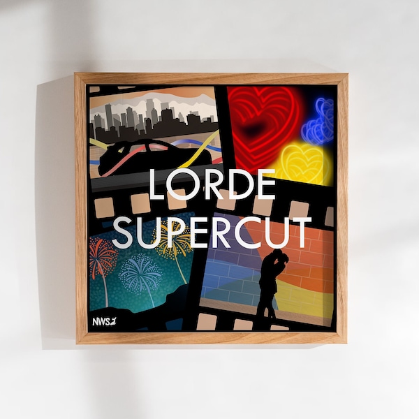 Supercut Lorde Song Print Melodrama Poster Art Wall Decoration College Student Gift Graduation Pop Music Solar Power Pure Heroine