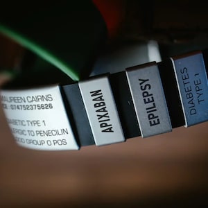 Personalised Medical Alert Tag | Emergency Medical ID | Custom Health Alert Tag | Watch Strap Medical Tag | Engraved Medical ID
