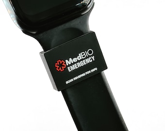 Etiqueta de identificación de alerta médica, escaneo QR para obtener detalles médicos basados en la nube, acceso de por vida, rastreador de enfermedades, notificación de alergias, detalles médicos, asma.