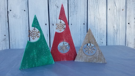 Wooden Christmas Tree Rustic Tree Christmas Decoration