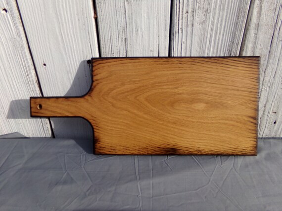 Decorative tray, Serving board, display board, white oak, oak, charcuterie board, burned wood, burnt wood