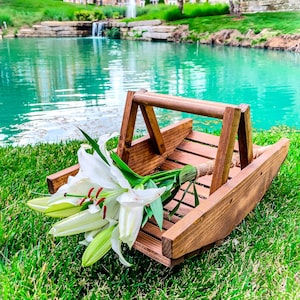 Anniversary Gift, Wedding Basket, Flower Trug, Vegetable Trug, Picnic Trug, Garden Trug, Carry Trug, Garden Basket, Made in USA
