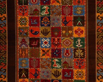 6x9 Multicolor Turkish Tribal Rug