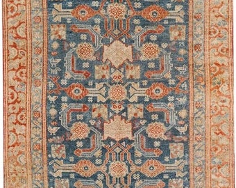 3x16 Navy and Green Turkish Oushak Runner