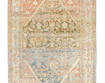 4x6 Brown and Pink Turkish Oushak Rug