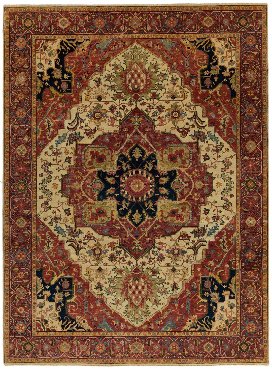 9x12 Beige and Rust Turkish Oushak Rug - Etsy