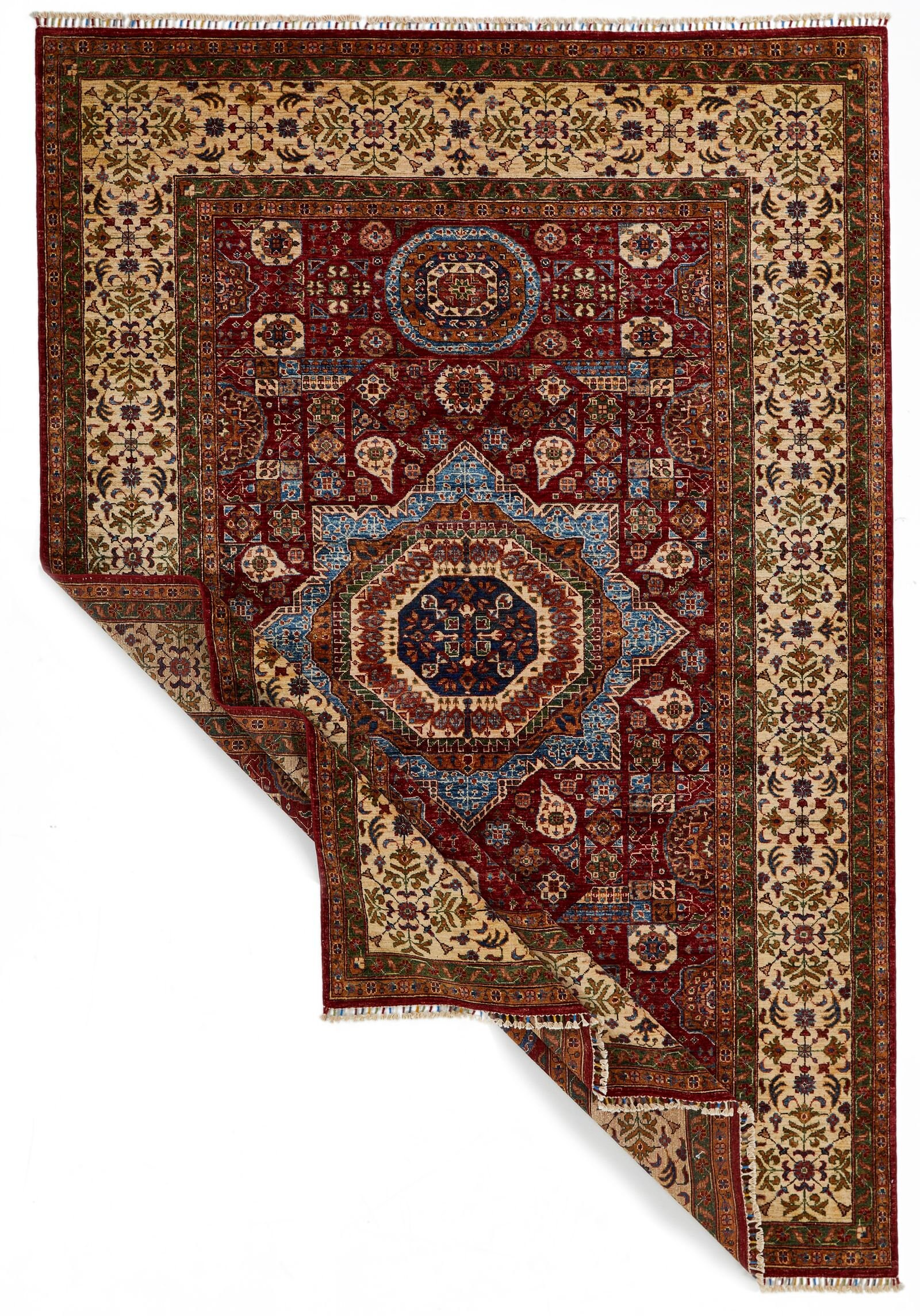 7x10 Red and Ivory Turkish Tribal Rug - Etsy