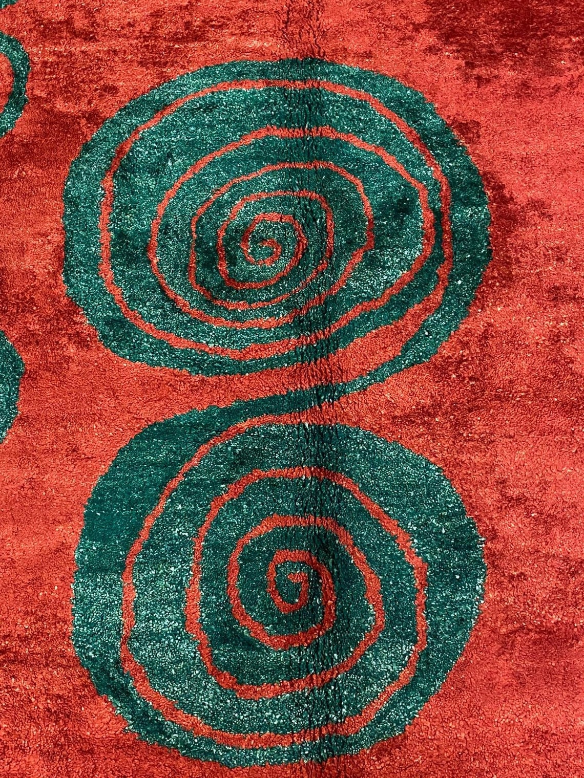 6x8 Green and Red Modern Contemporary Rug - Etsy