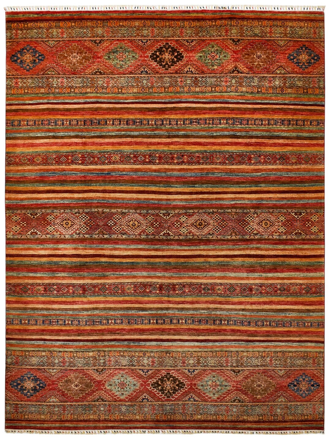 9x12 Red and Multicolor Tribal Rug - Etsy