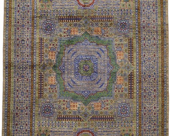 6 x 8 bruin en licht kameel Turks stammenkleed