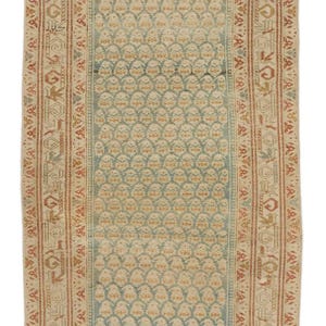 3x15 Blue and Red Turkish Oushak Runner