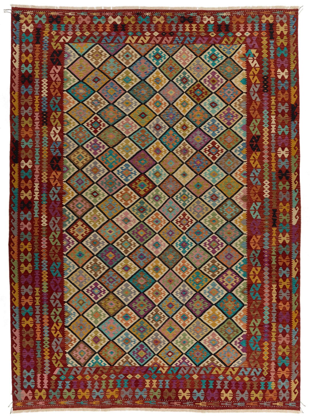 10x14 Multicolor Turkish Tribal Rug - Etsy