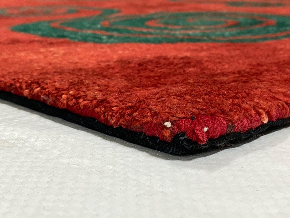 6x8 Green and Red Modern Contemporary Rug - Etsy