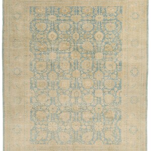 9x12 Light Blue and Beige Anatolian Traditional Rug