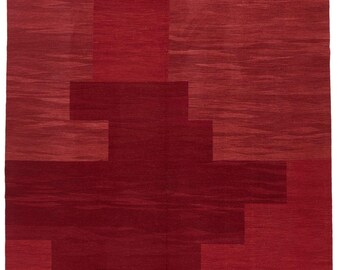 8x10 Red Turkish Tribal Rug