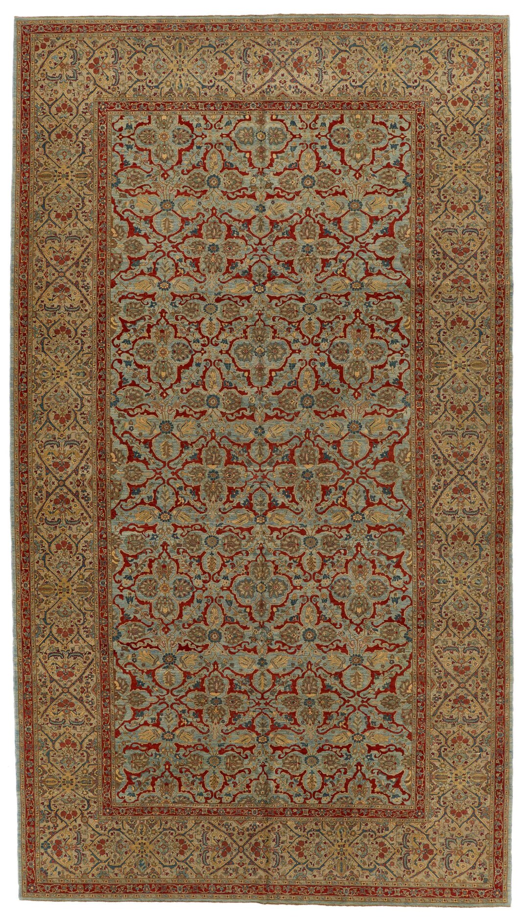 9x16 Blue and Beige Turkish Traditional Rug - Etsy