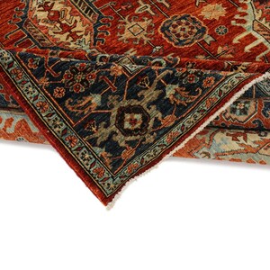 6x9 Rust and Navy Traditional Rug - Etsy