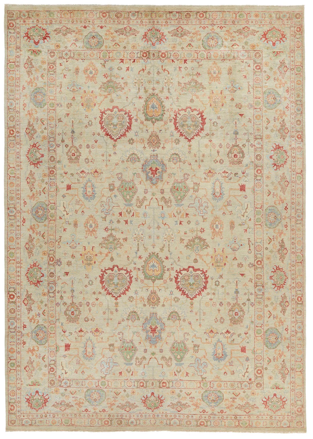 10x14 Ivory and Ivory Turkish Oushak Rug - Etsy