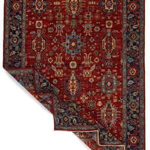6x9 Rust and Navy Traditional Rug - Etsy