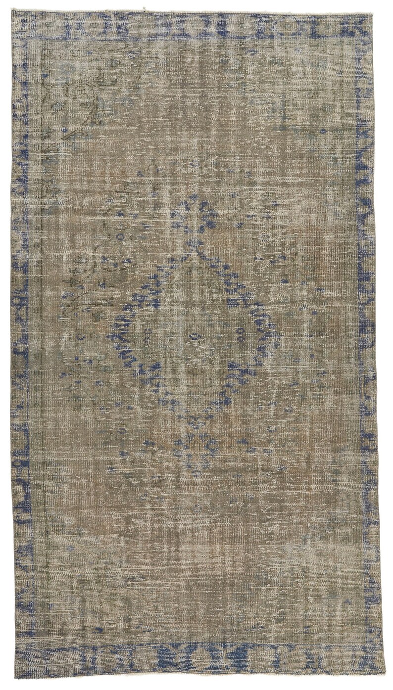 5x10 Brown and Purple Anatolian Turkish Tribal Rug image 1