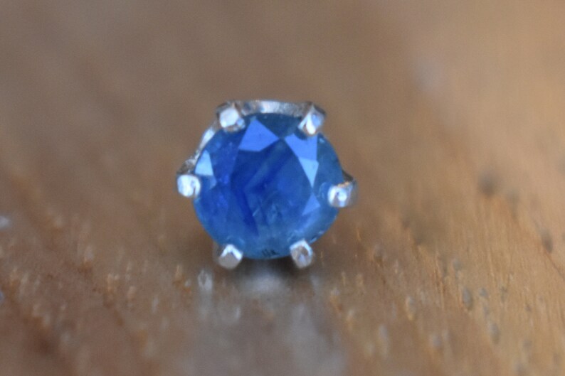 Genuine 5mm Sapphire Tie Tack