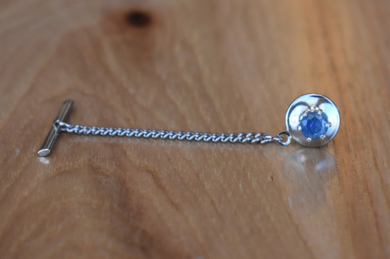 Genuine 5mm Sapphire Tie Tack