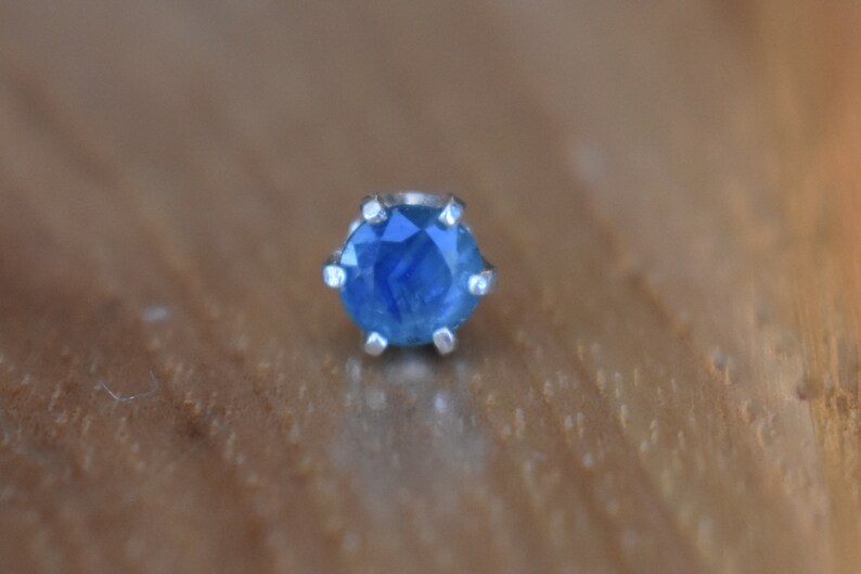 Genuine 5mm Sapphire Tie Tack