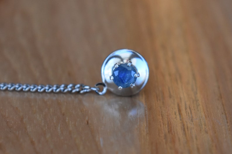 Genuine 5mm Sapphire Tie Tack