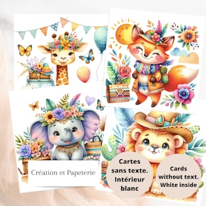 Cartes Colorées Anniversaire,Carte de souhaits,Cartes de voeux,Carte anniversaire,Carte sans texte