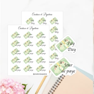 Autocollants jour de paye,kawaii,papeterie,agenda,bureau,fonctionnel,planning,stickers,bullet journal