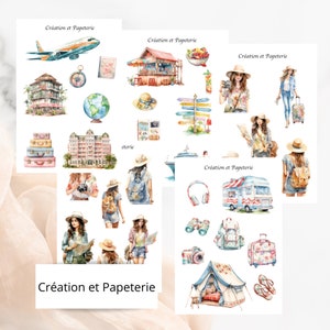 Kit D'Autocollants Voyage,Planification Quotidienne Journaling