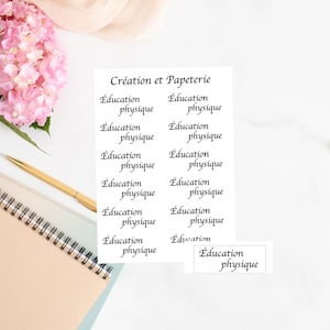 Autocollants Scolaire Éducation Physique,Papeterie organisation rentrée scolaire