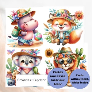 Cartes Colorées Vacances,Cartes sans texte,Carte de souhaits,Cartes d'anniversaires,Cartes de voeux