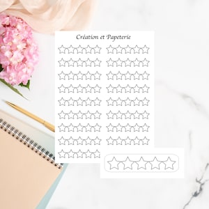 5 étoiles évaluation,Star Rating Functional Stickers/Fonctionnel collant livres et film/ Feuille Autocollants Agenda