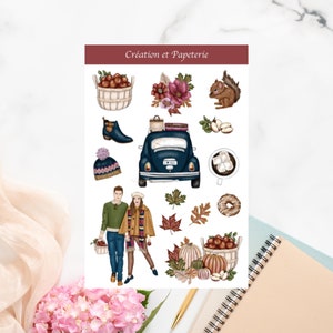 Autocollants L'Automne,Collant pour Agenda,Bullet Journal,Scrapbooking,Planner,creationetpapeterie,Stickers