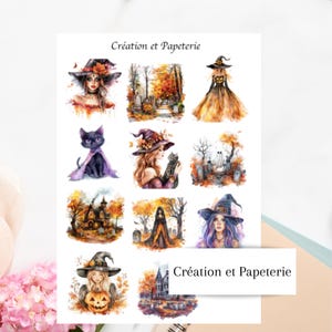 Kit Autocollants Halloween,Planification Quotidienne Agenda,Papeterie,Stickers