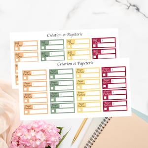 Autocollants Agenda Payer Facture Automne,Autocollants Journaling et Bullet Journal,Papeterie Organisation Planificateur.