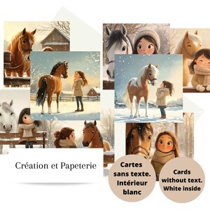 Carte sans texte Hiver au Pré,Cartes de souhaits,Cartes de voeux,Anniversaire