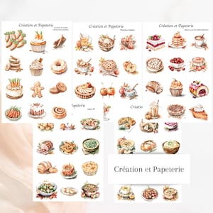 Kit D'autocollants Saveurs D'automne,Fall Flavors Stickers Planner,Planification Hebdomadaire Agenda,Papeterie