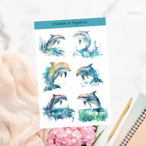 Autocollants Dauphins/Collants pour agenda/Journaling/Bullet Journal Autocollants