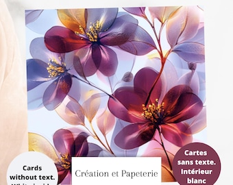 Carte de souhaits sans texte,Carte de voeux sans texte,Anniversaire,Papeterie