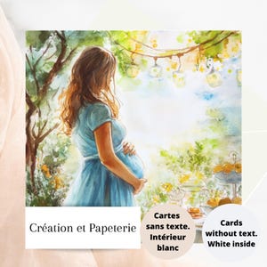 Carte Baby Shower,Carte sans texte,Cartes de souhaits,Papeterie,Carte de voeux